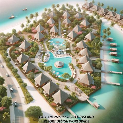 Buy Online Island Resort design and plans anywhere in The world